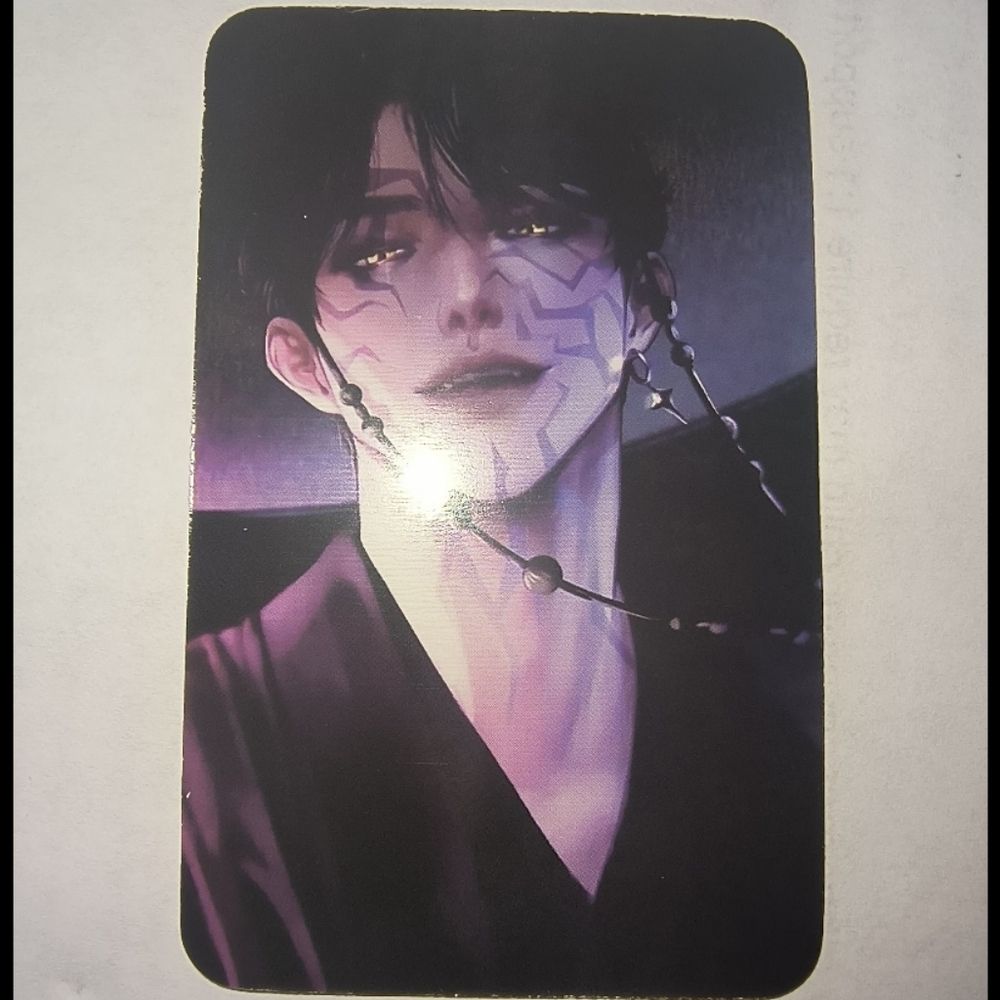 Purple Anime Mystic Male Art Card Kpop Demon Hunters Jinu